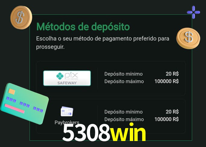 O cassino 5308win oferece uma grande variedade de métodos de pagamento